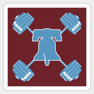 Phillies Phightins Barbell Powder Blue Gym Magnet